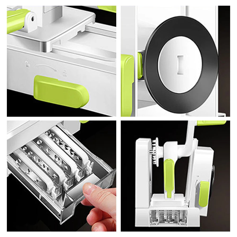 Foldable Vegetable Spiralizer with Extra Blade Box