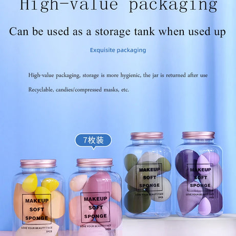 Makeup Sponge Set – 7 pcs Beauty Blending Puffs