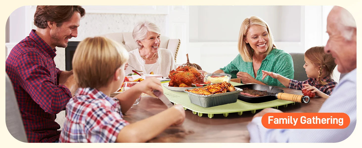 Foodie™ Portable Electric Food Warming Tray – Smart Foldable Heating Plate with Adjustable 8-Level Temperature Control