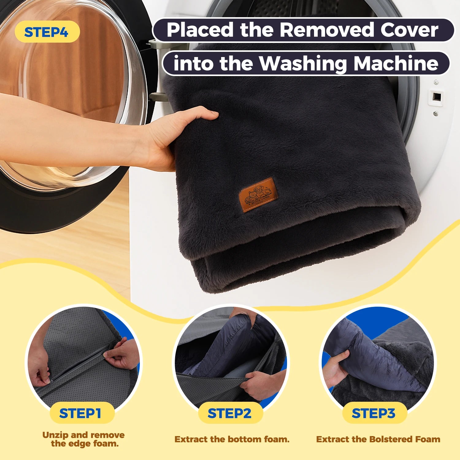 Foldable & Portable Dog Bed – Machine Washable Comfort Mat