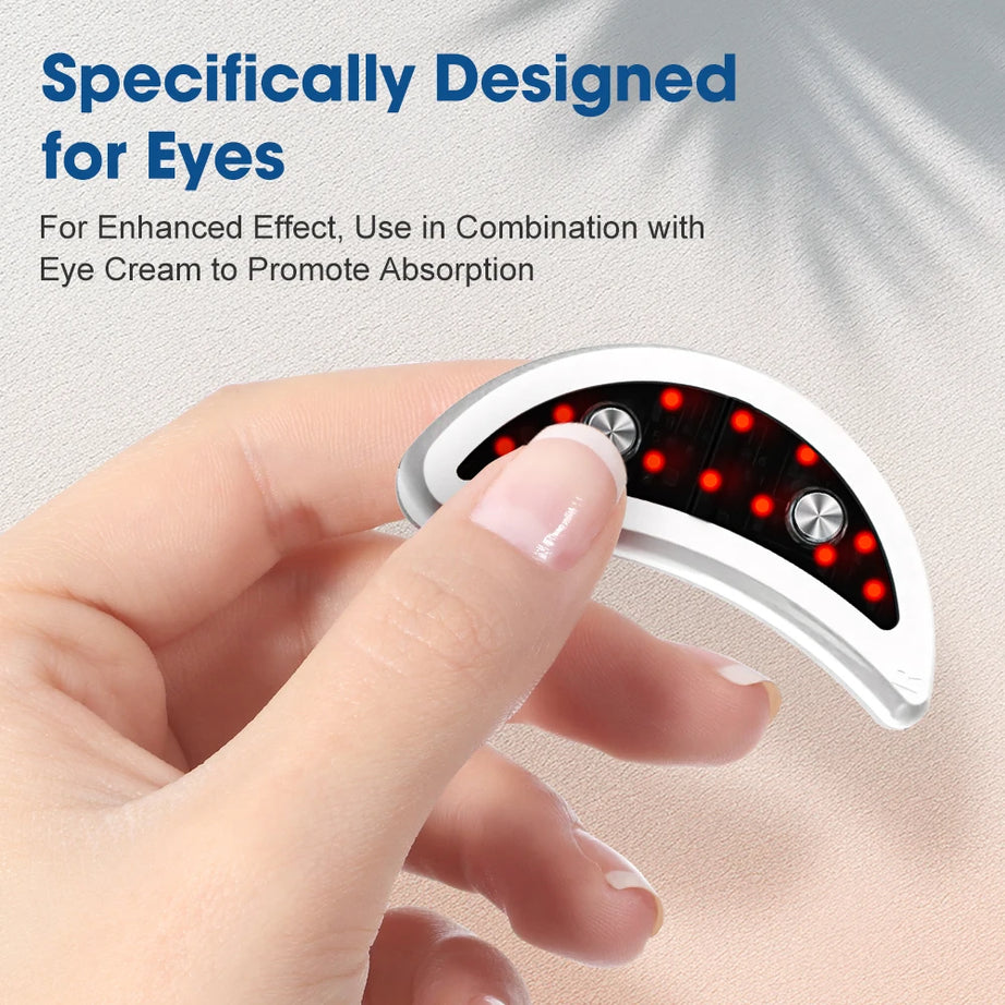 EMS Electric Eye Massager for Women Home Use Beauty Product with Red Light Therapy for Eye Massage Reduce Dark Circles Eye Bags