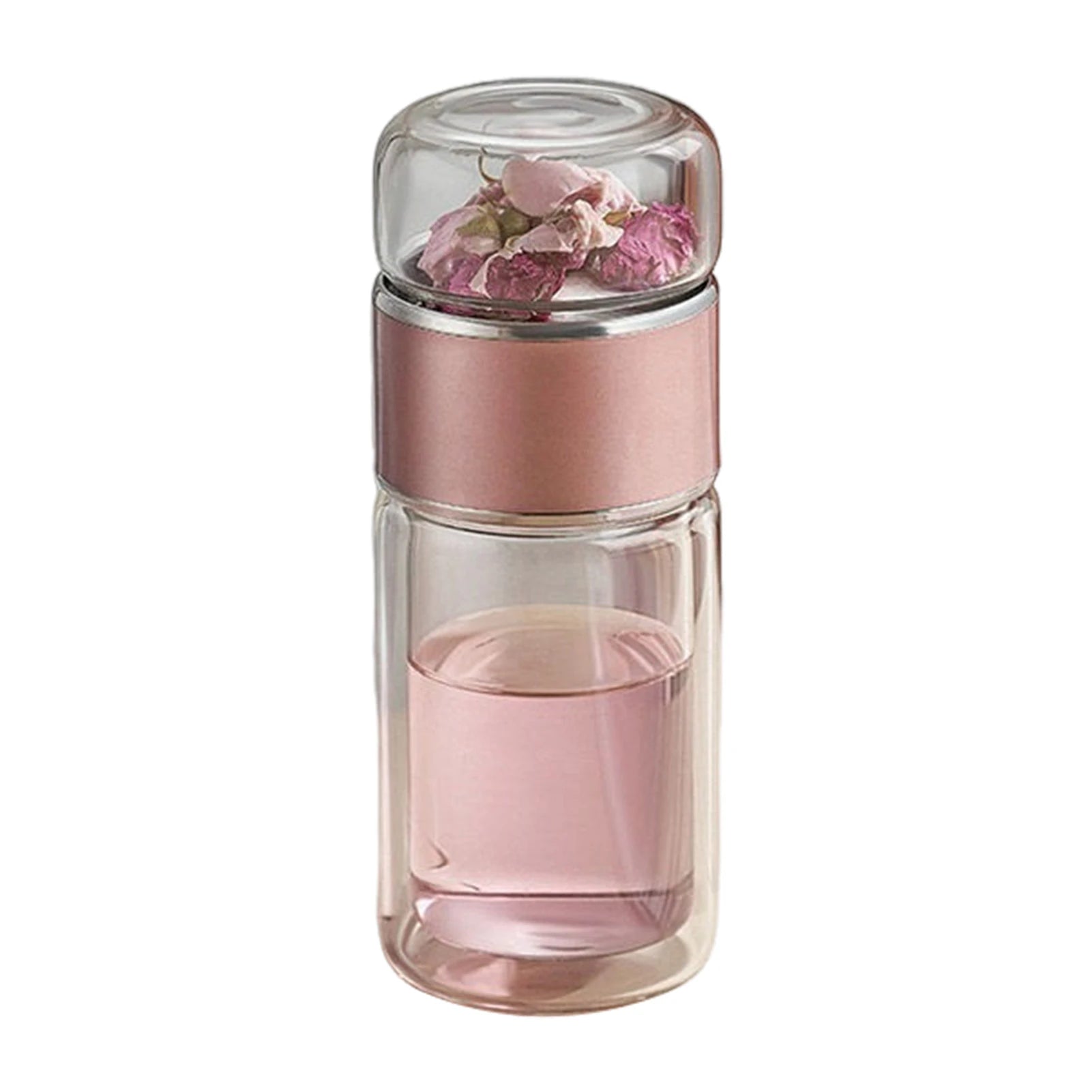 Glass Tea Infuser Bottle – Double Wall Portable Tumbler