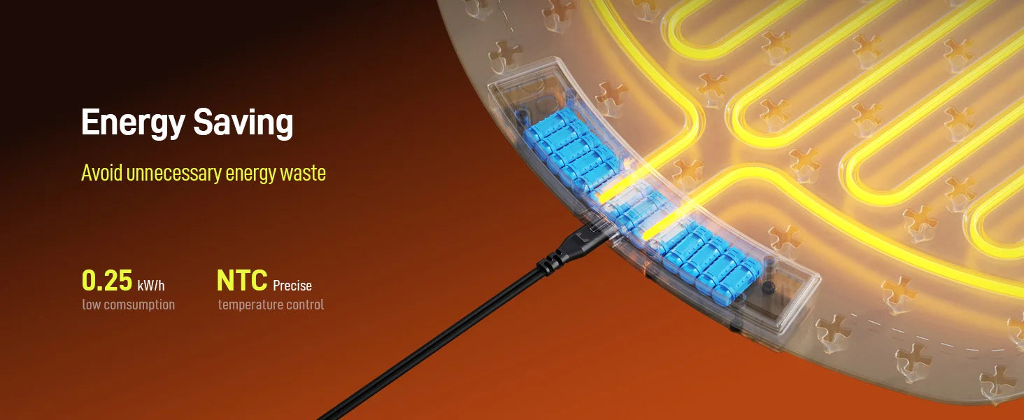 Foodie™ Portable Electric Food Warming Tray – Smart Foldable Heating Plate with Adjustable 8-Level Temperature Control