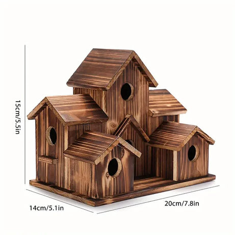 Natural Wooden Outdoor Bird House