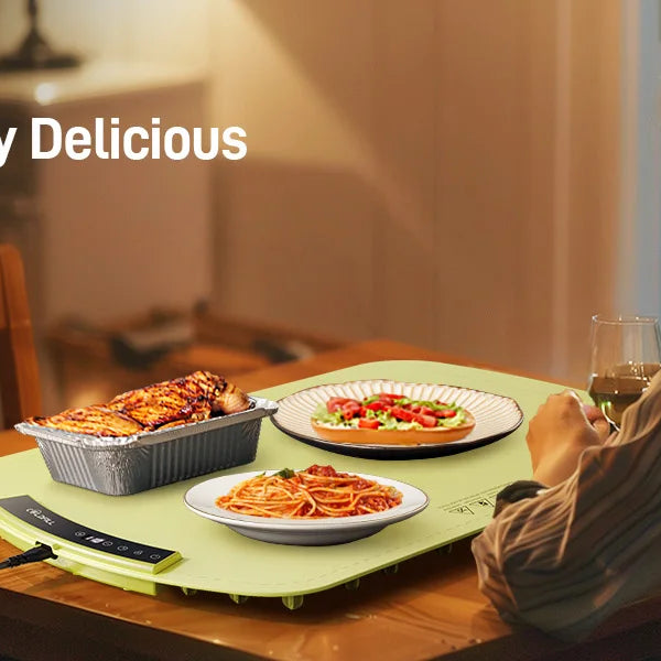 Foodie™ Portable Electric Food Warming Tray – Smart Foldable Heating Plate with Adjustable 8-Level Temperature Control