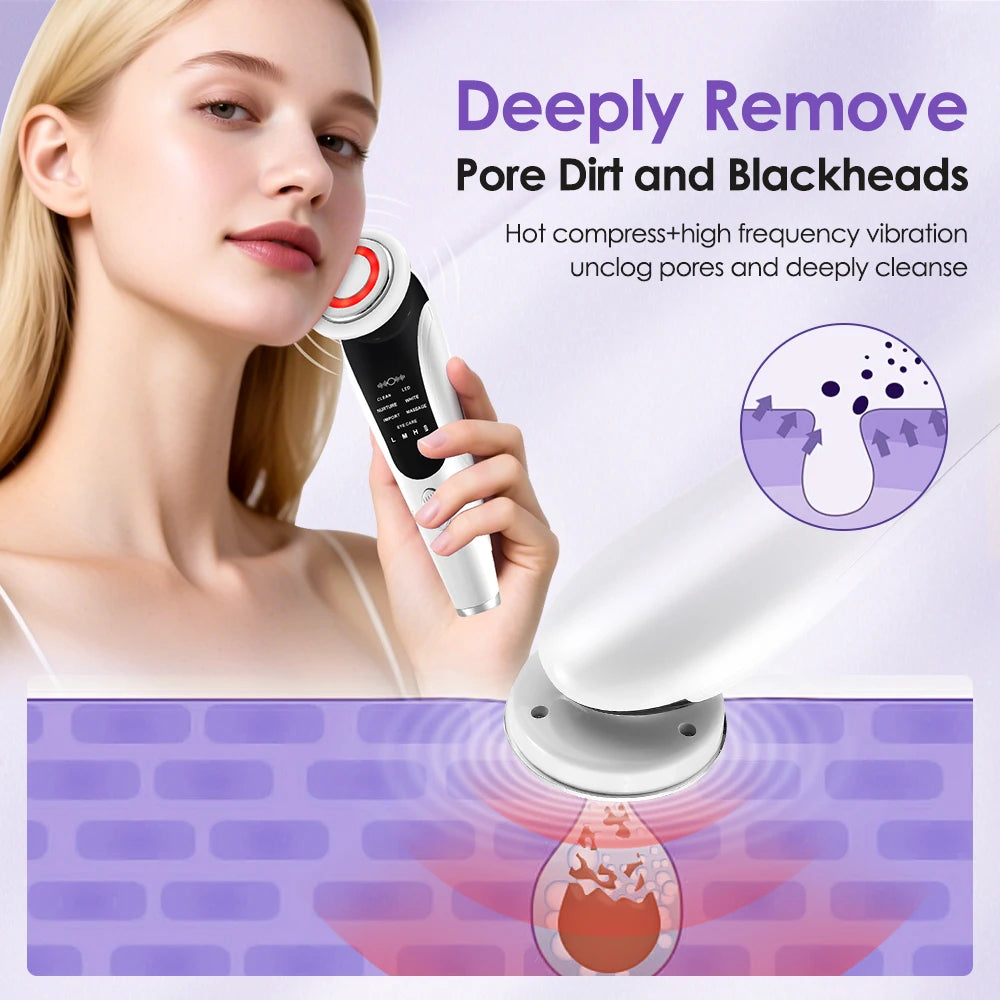 7-in-1 Face handheld device – Multi-Head Skincare Tool
