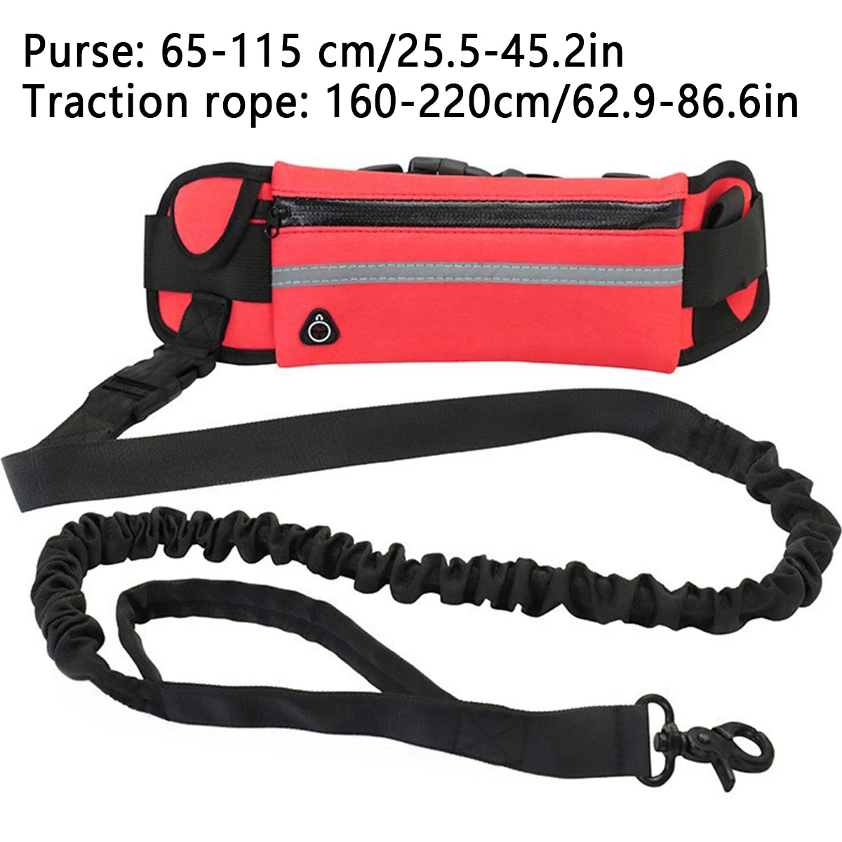 Hands-Free Dog Running Leash with adjustable Bag