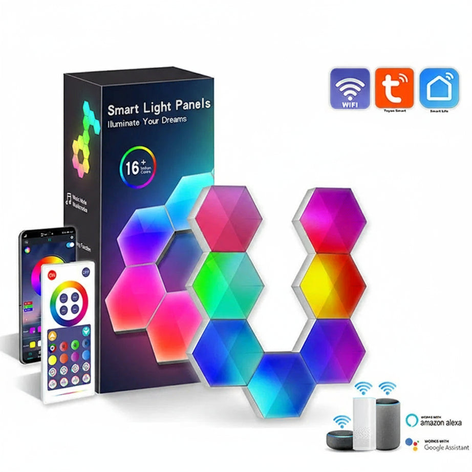 TuYa Smart RGB Hexagon Light Panels (TuYa app via WiFi + Bluetooth)