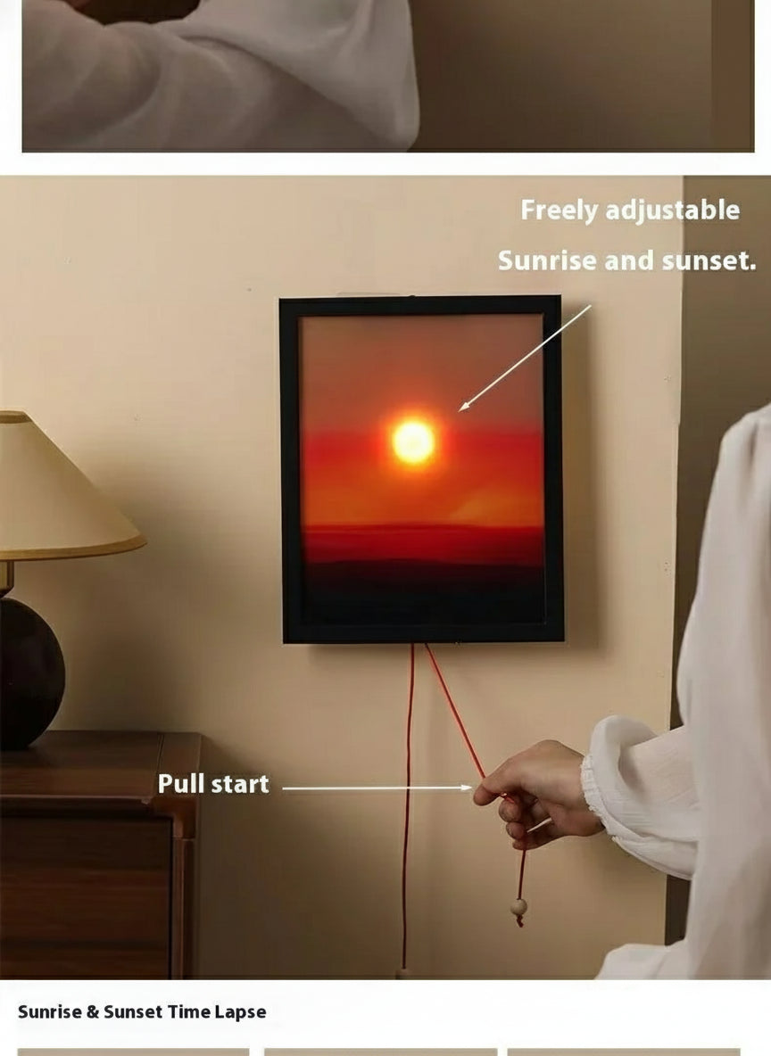 Moving Sunrise Wall Lamp – Kinetic Horizon Light with Adjustable Sunrise & Sunset Glow