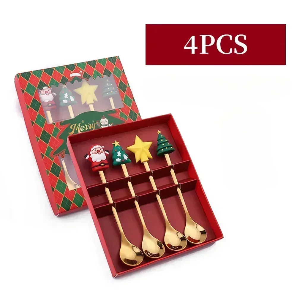 Variant with four spoons in festive box