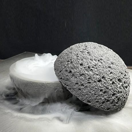 LavaStone Planet Bowl – Black Quartz Dessert & Cuisine Dish