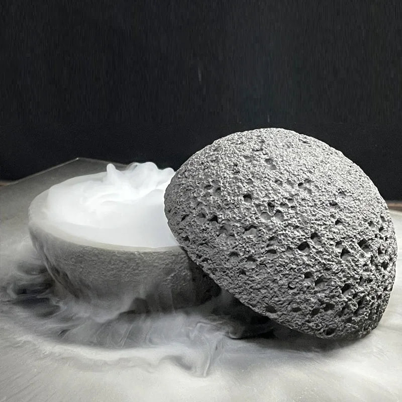 LavaStone Planet Bowl – Black Quartz Dessert & Cuisine Dish