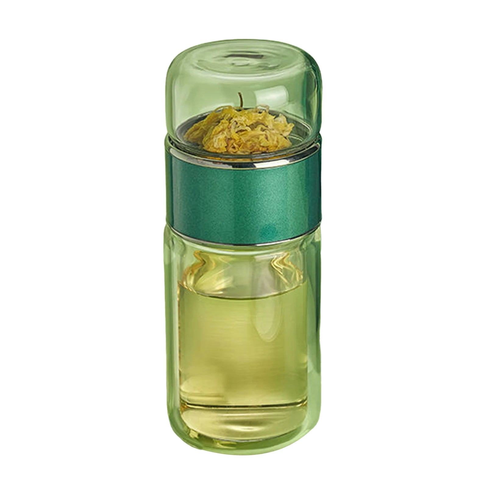 Glass Tea Infuser Bottle – Double Wall Portable Tumbler