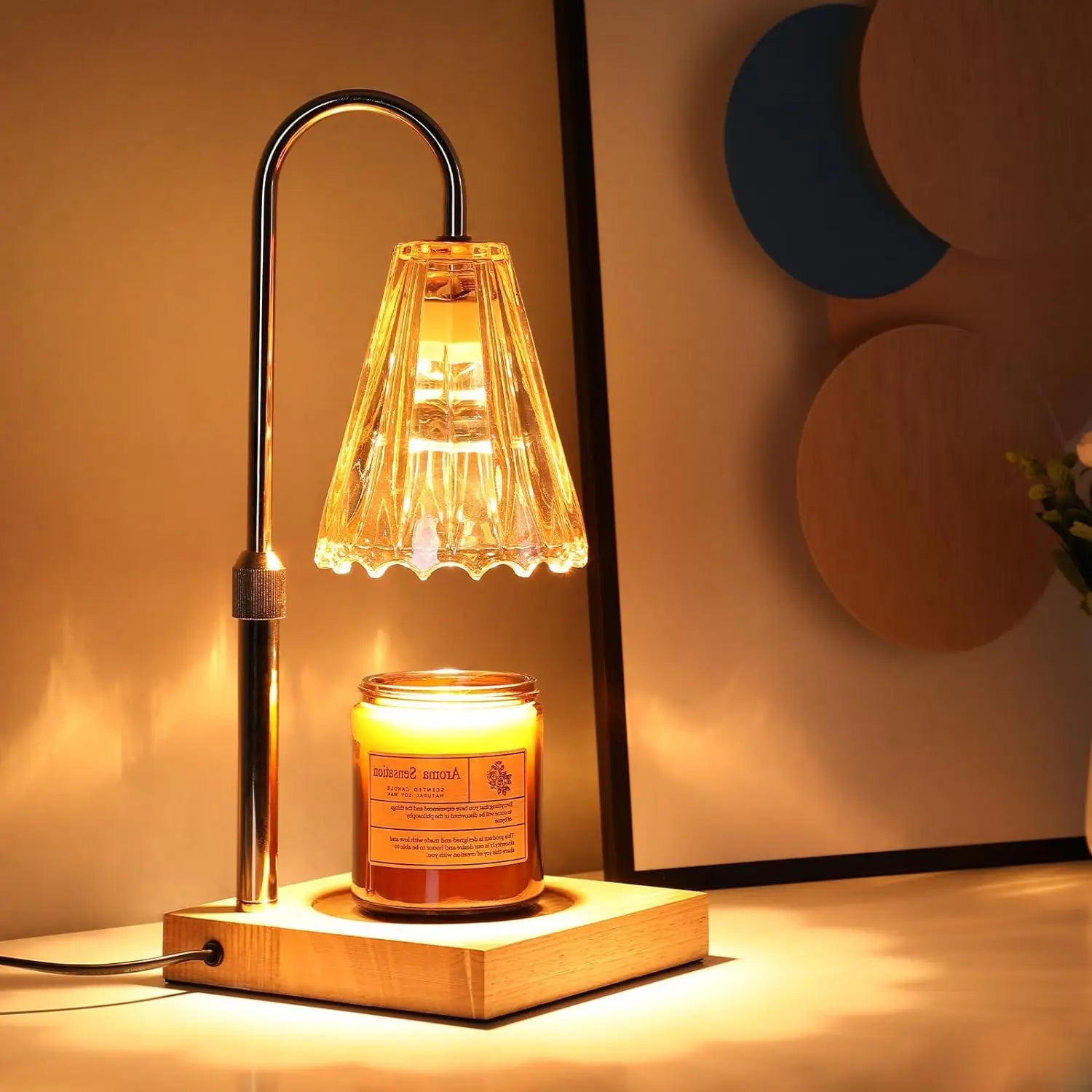 NEW Lightess Candle Warmer Lamp, Electric Candle Lamp Warmer with Timer & Dimmer, Height Adjustable, with 2 Bulbs