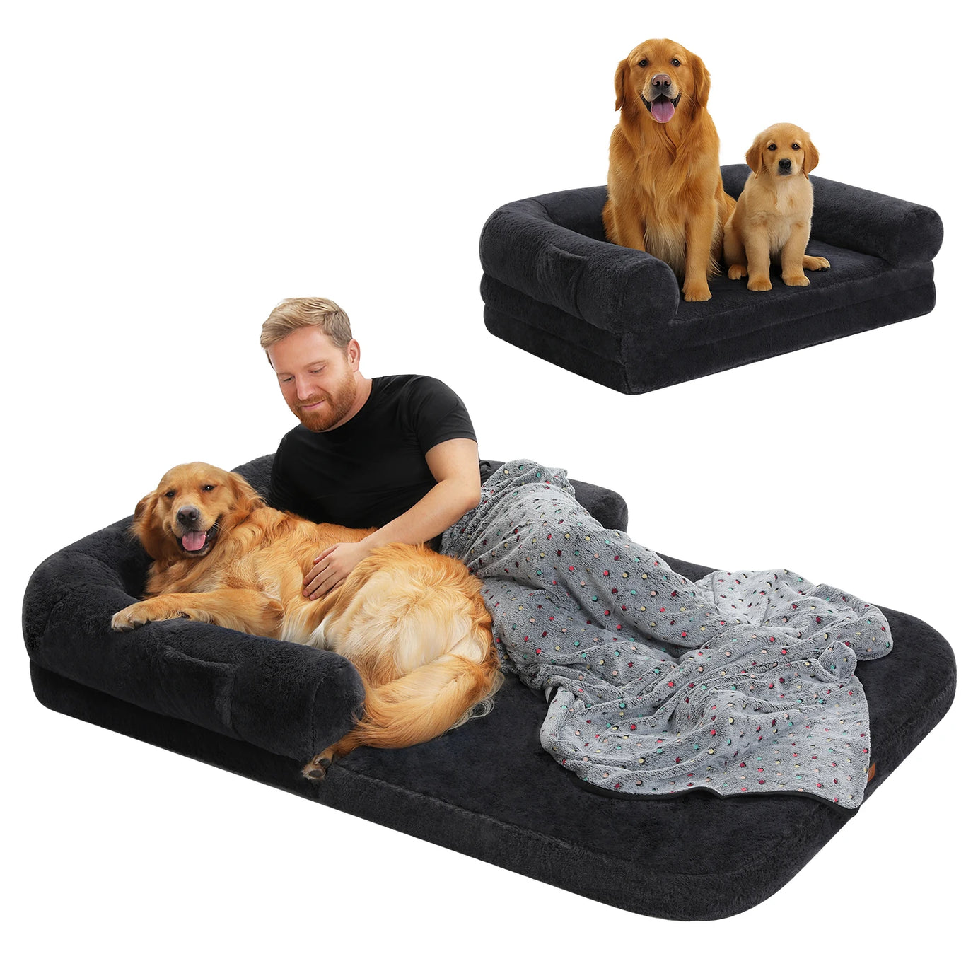Foldable & Portable Dog Bed – Machine Washable Comfort Mat