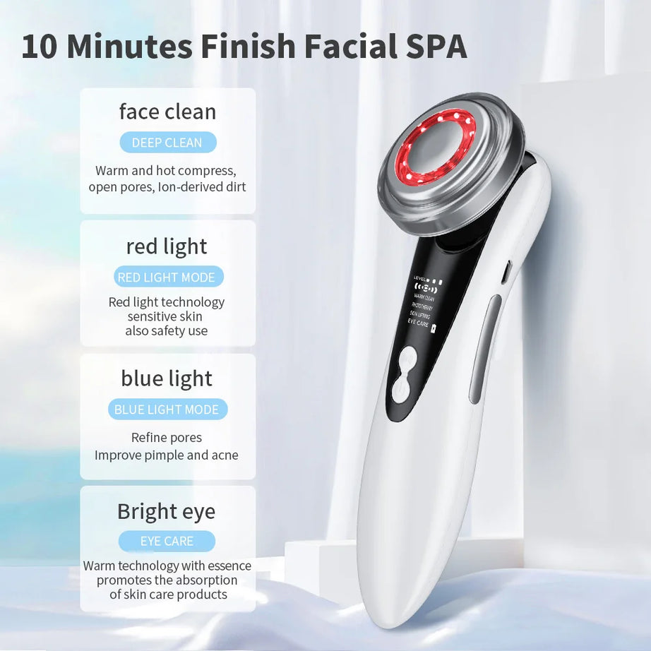 7-in-1 Face handheld device – Multi-Head Skincare Tool