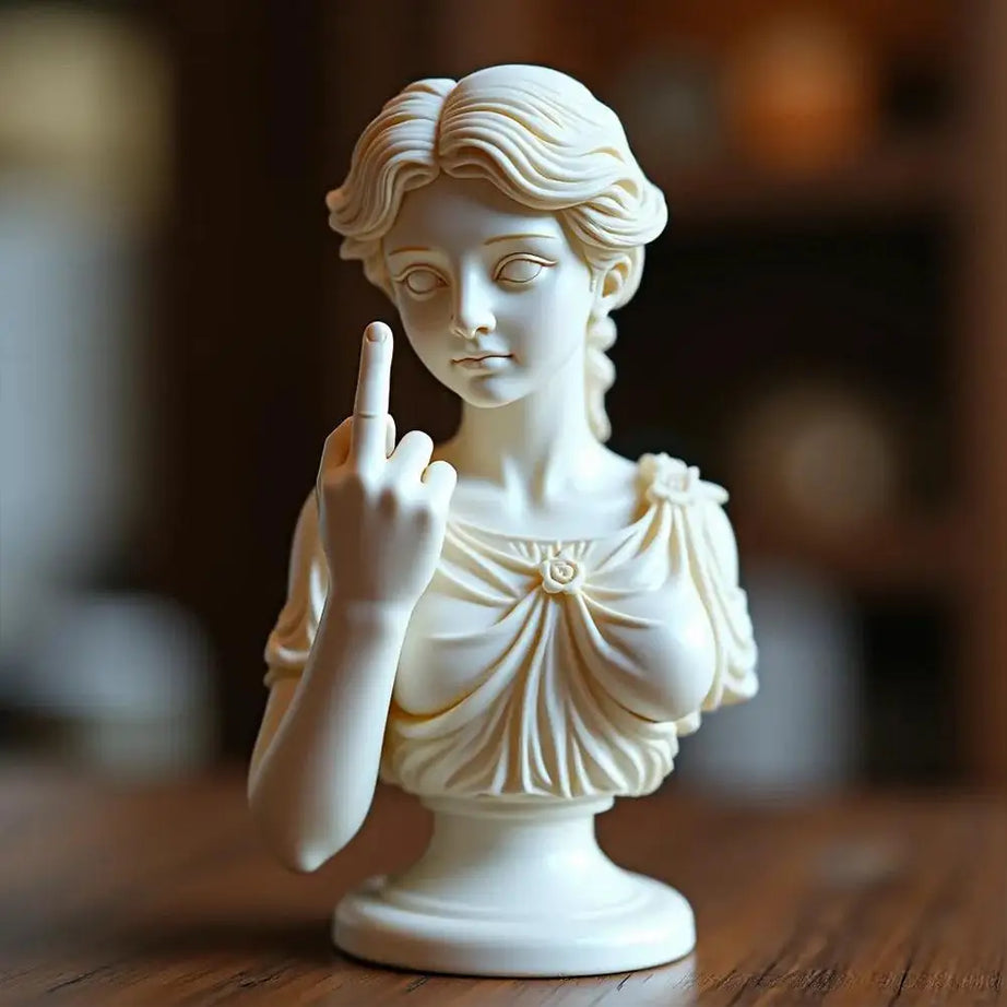 RebelGoddess Statue – Funny Resin Ornament with Unique Design