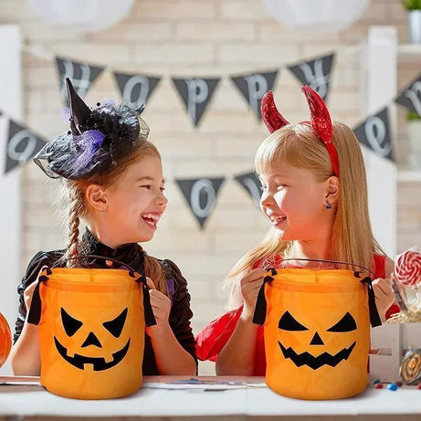 LED Halloween Pumpkin Candy Bucket – Trick or Treat Bag