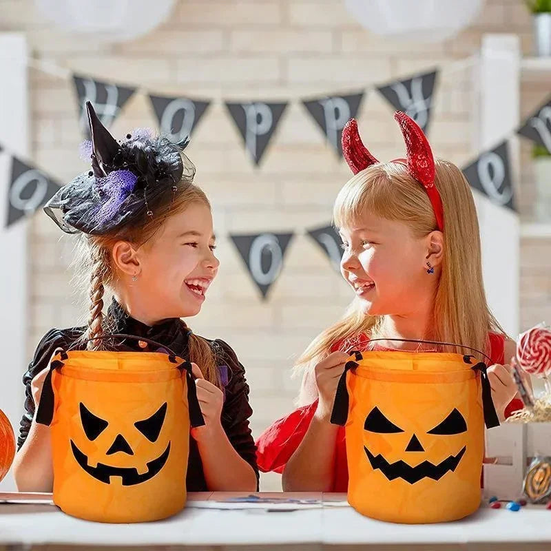 LED Halloween Pumpkin Candy Bucket – Trick or Treat Bag