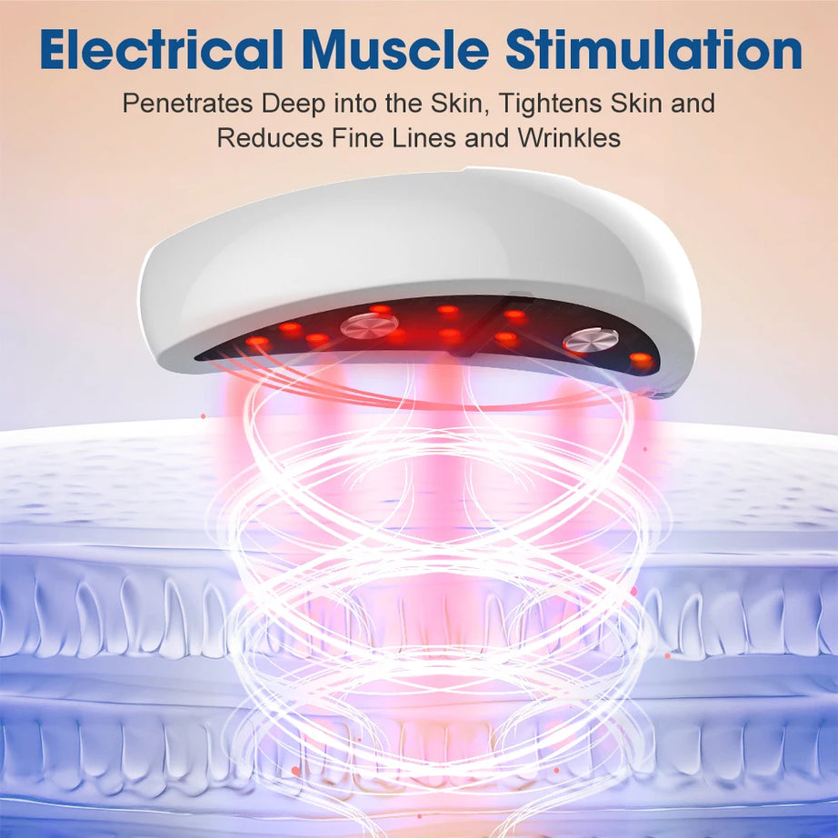 EMS Electric Eye Massager for Women Home Use Beauty Product with Red Light Therapy for Eye Massage Reduce Dark Circles Eye Bags