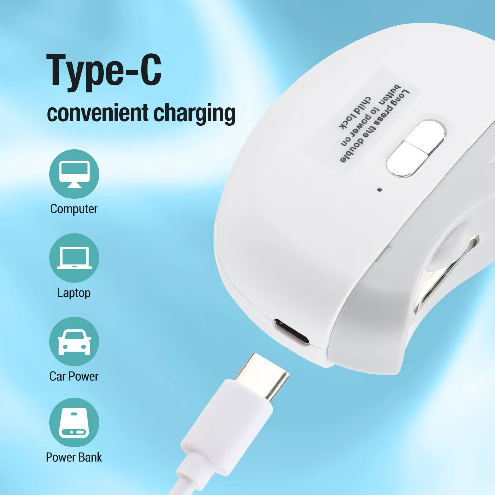 Rotatable Electric Nail Clipper – Baby & Adult