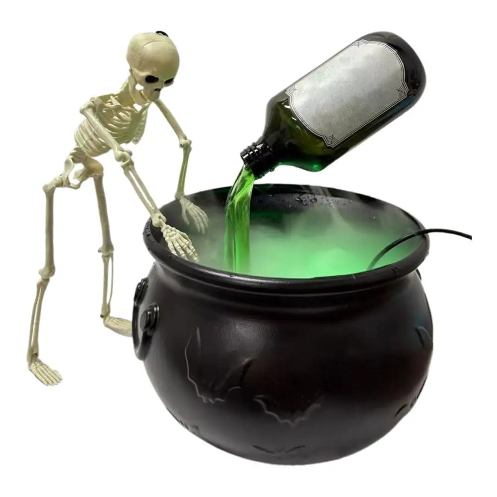 Cauldron scene with books and candles