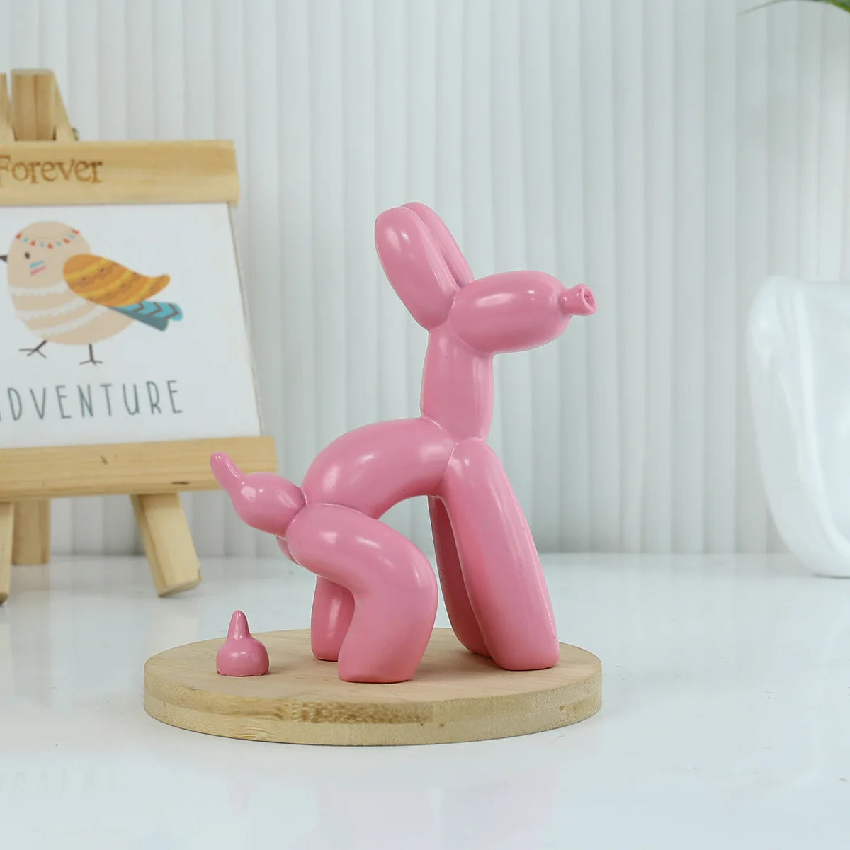 BalloonDog Resin Sculpture – Fun Modern Cartoon Decor