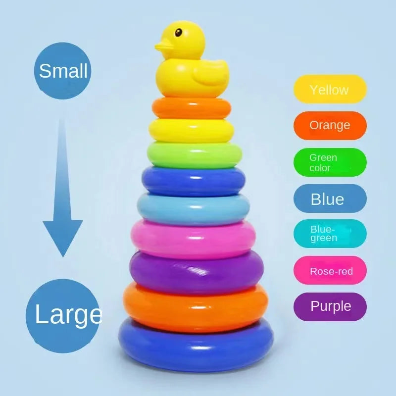 Rainbow Stacking Rings – Early Education Toy