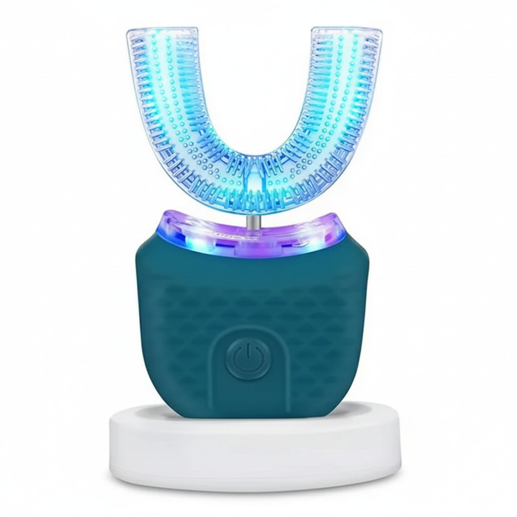 ToothLove™ 360° Ultrasonic U-Shaped Wireless Toothbrush – Automatic Silicone Whitening Brush Kit