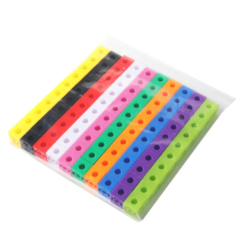 Mathematics Linking Cubes – 100 pcs Counting & Stacking Set