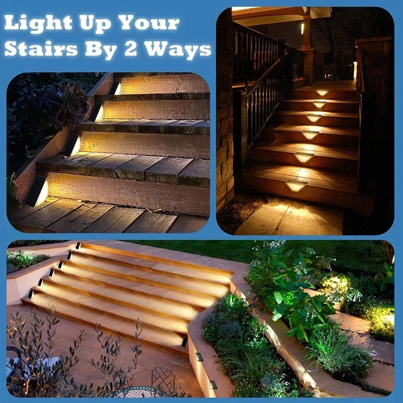 Two ways to light your stairs