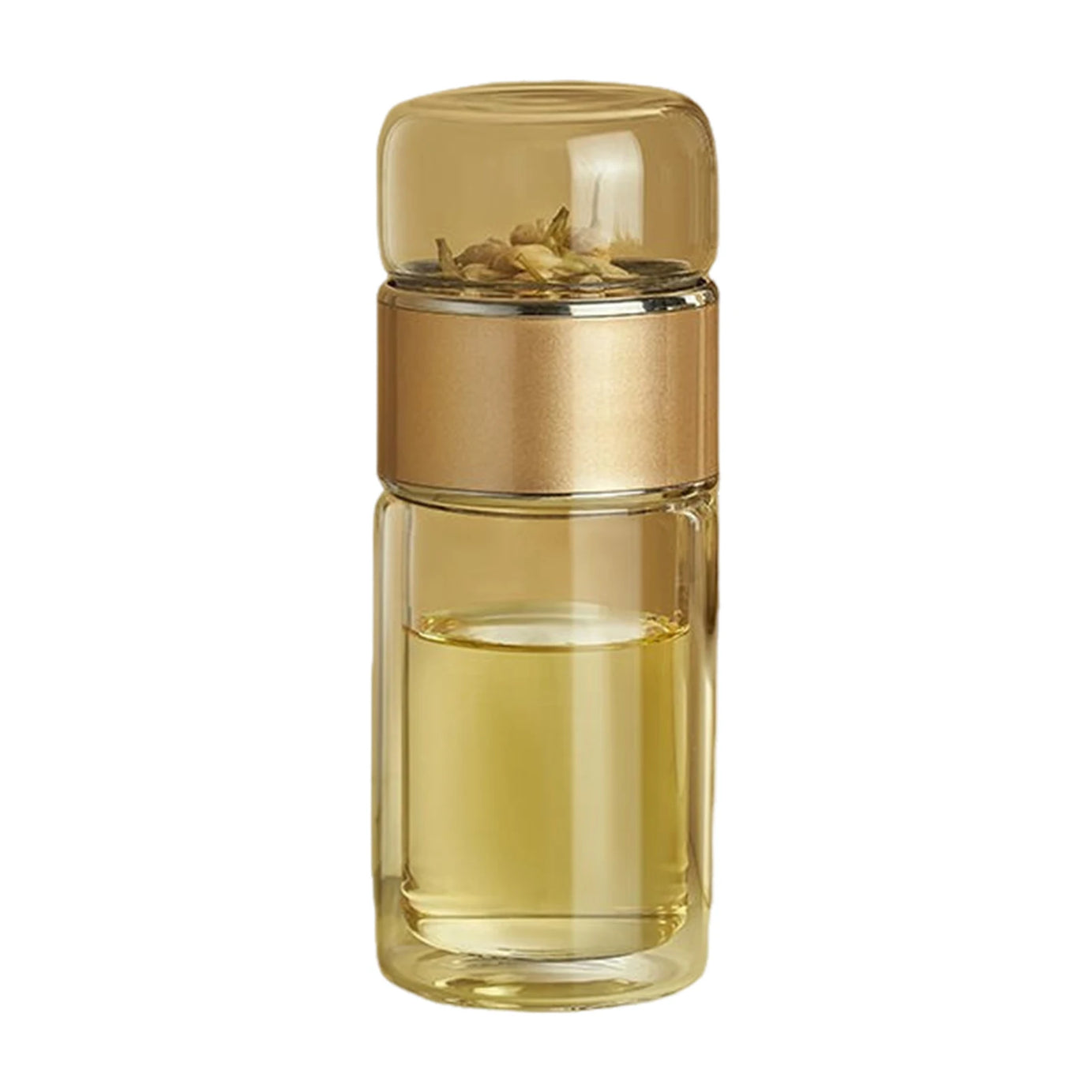 Glass Tea Infuser Bottle – Double Wall Portable Tumbler