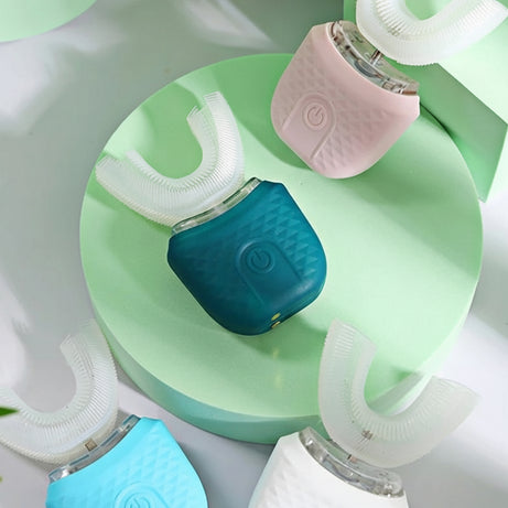 ToothLove™ 360° Ultrasonic U-Shaped Wireless Toothbrush – Automatic Silicone Whitening Brush Kit