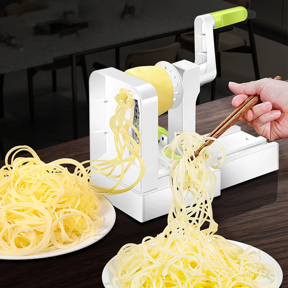 Foldable Vegetable Spiralizer with Extra Blade Box