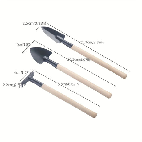 GreenGrow Gardening Set – 3pcs Mini Tools with Seeds & Potting Supplies