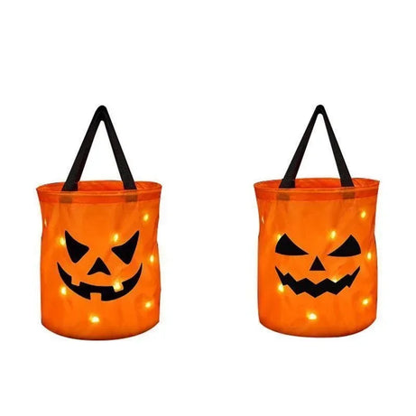 LED Halloween Pumpkin Candy Bucket – Trick or Treat Bag