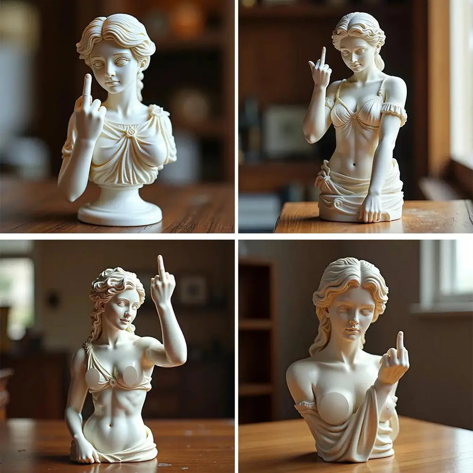 RebelGoddess Statue – Funny Resin Ornament with Unique Design