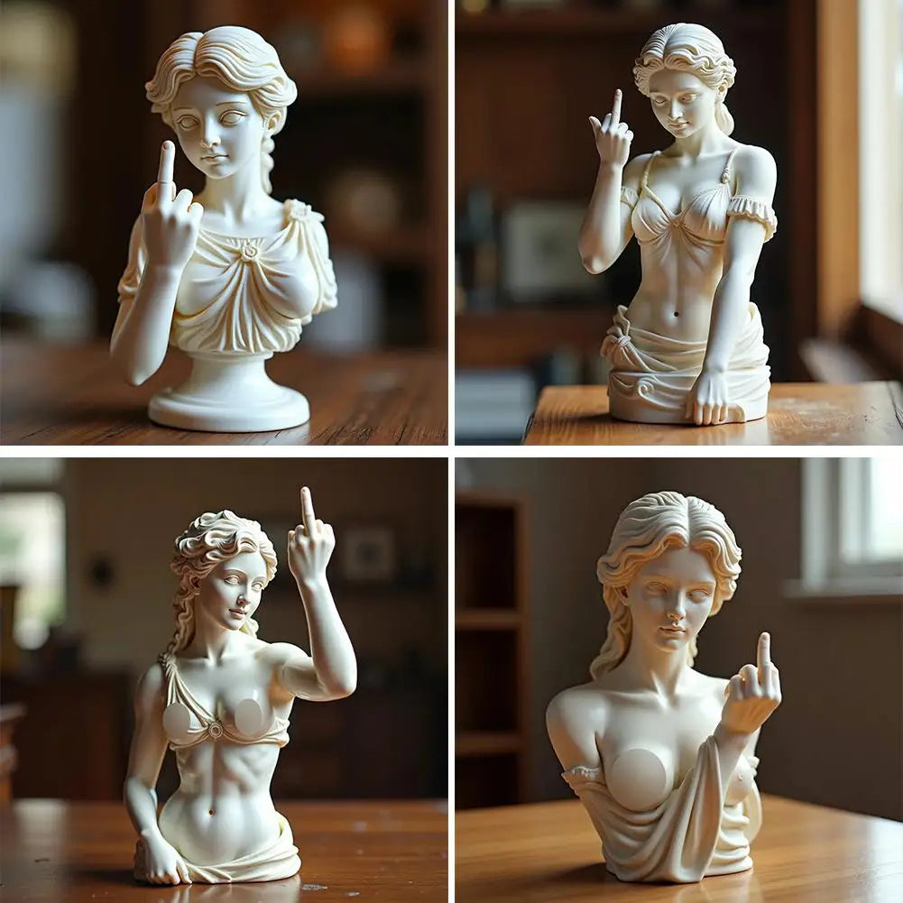 RebelGoddess Statue – Funny Resin Ornament with Unique Design