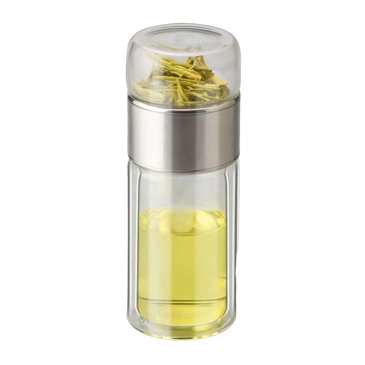 Glass Tea Infuser Bottle – Double Wall Portable Tumbler