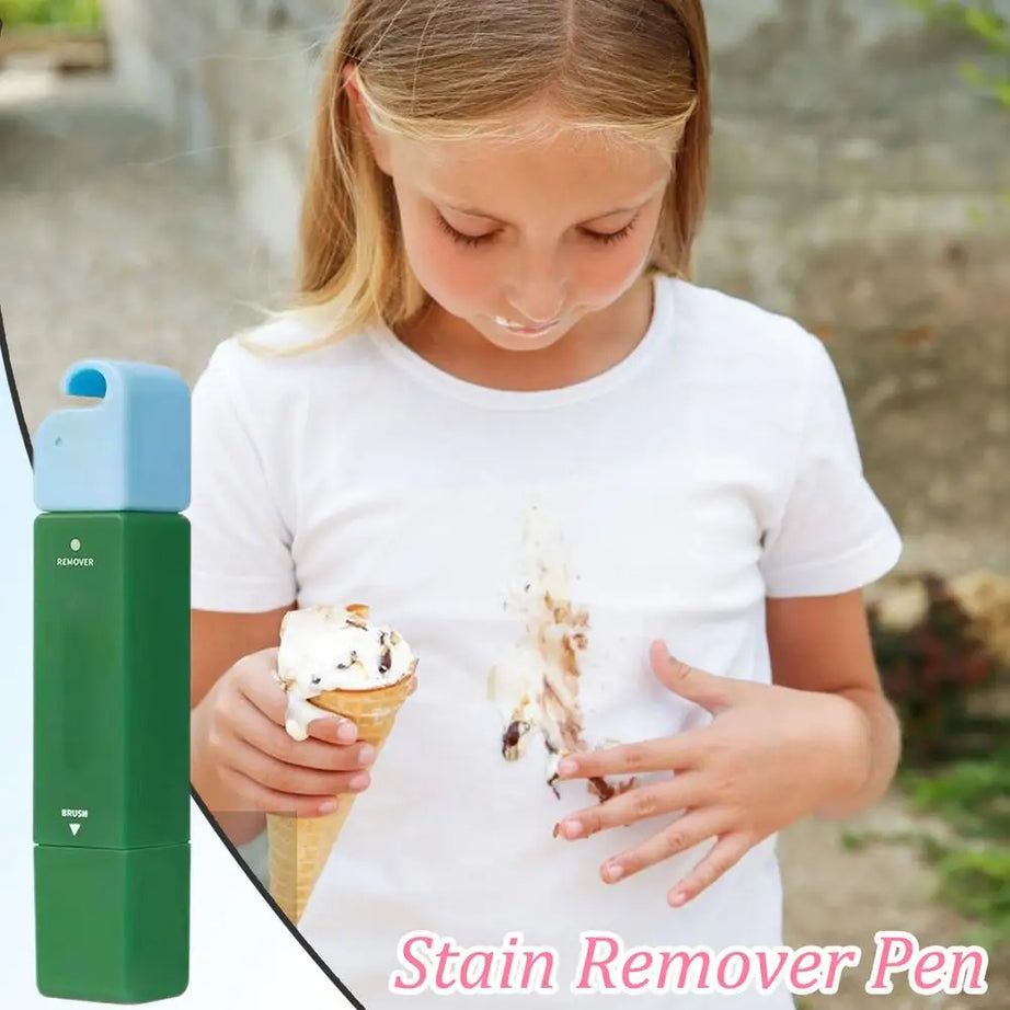 12ML Instant White Clothes Cleaner – Waterless Stain Removal Pen with Dual Heads for Oil, Grease, Sweat & Food Stains