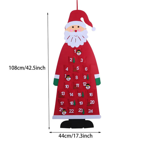 Felt Santa Claus Advent Calendar – Christmas Countdown