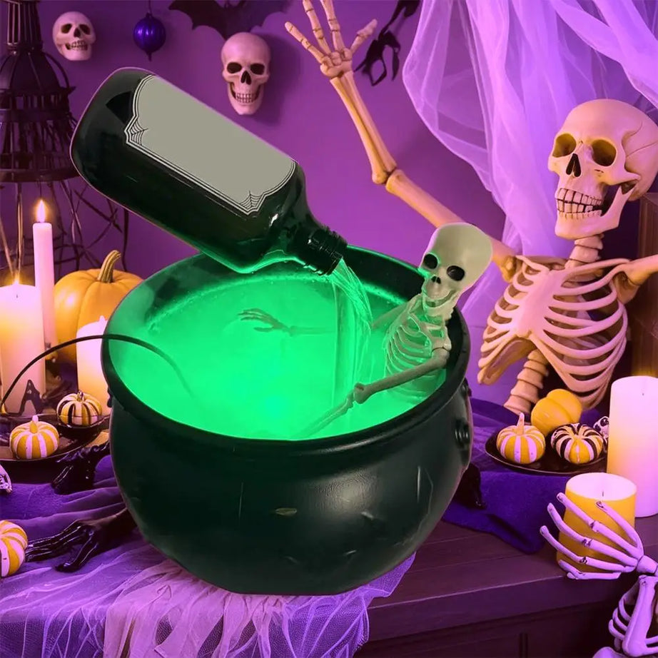 Witch’s Cauldron Halloween Decor – Magic Floating Bottle & Diffuser