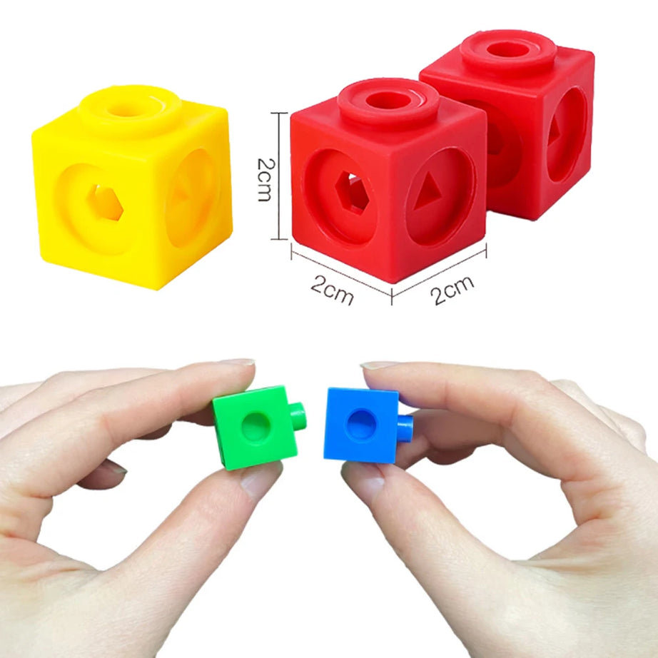 Mathematics Linking Cubes – 100 pcs Counting & Stacking Set