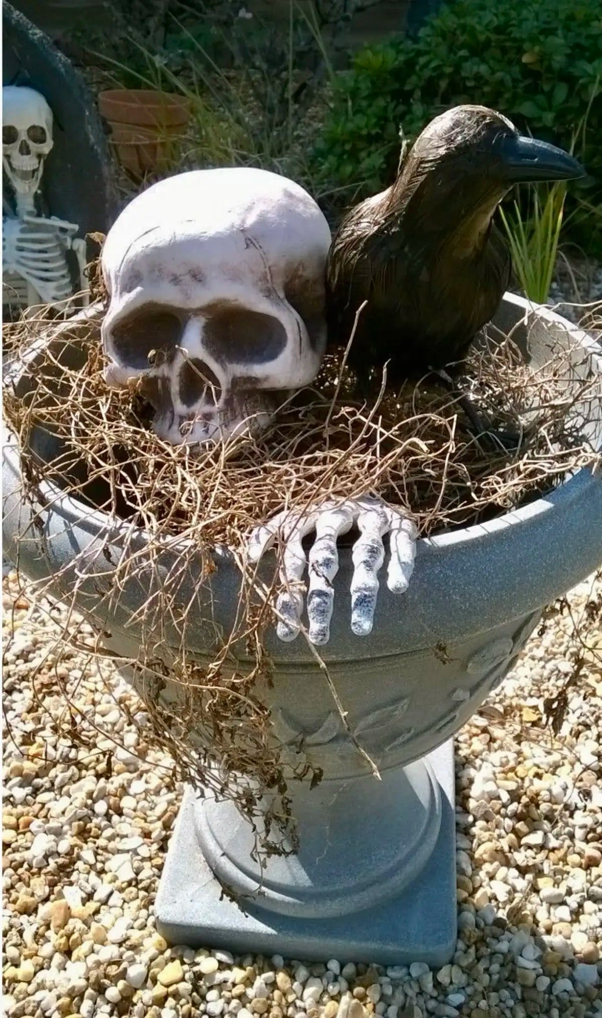 Halloween Skeleton Stakes – Realistic Skull & Bones Decoration