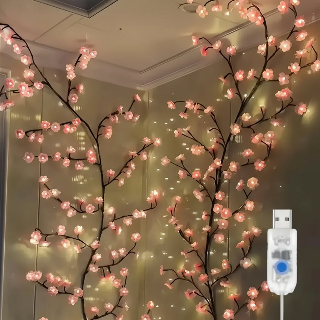 Blooming Cherry LED Branch Lights (USB, 8 Modes)