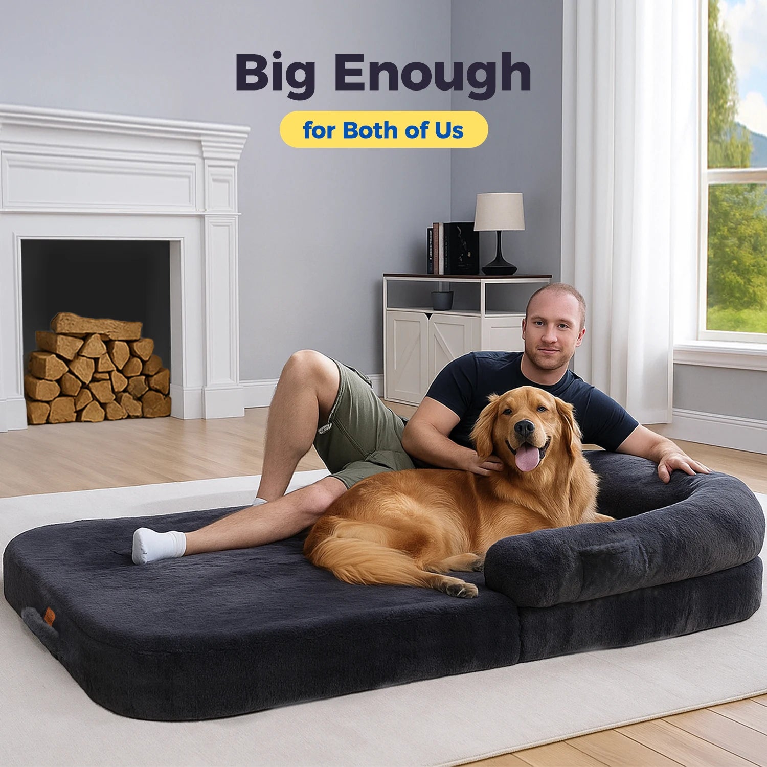 Foldable & Portable Dog Bed – Machine Washable Comfort Mat