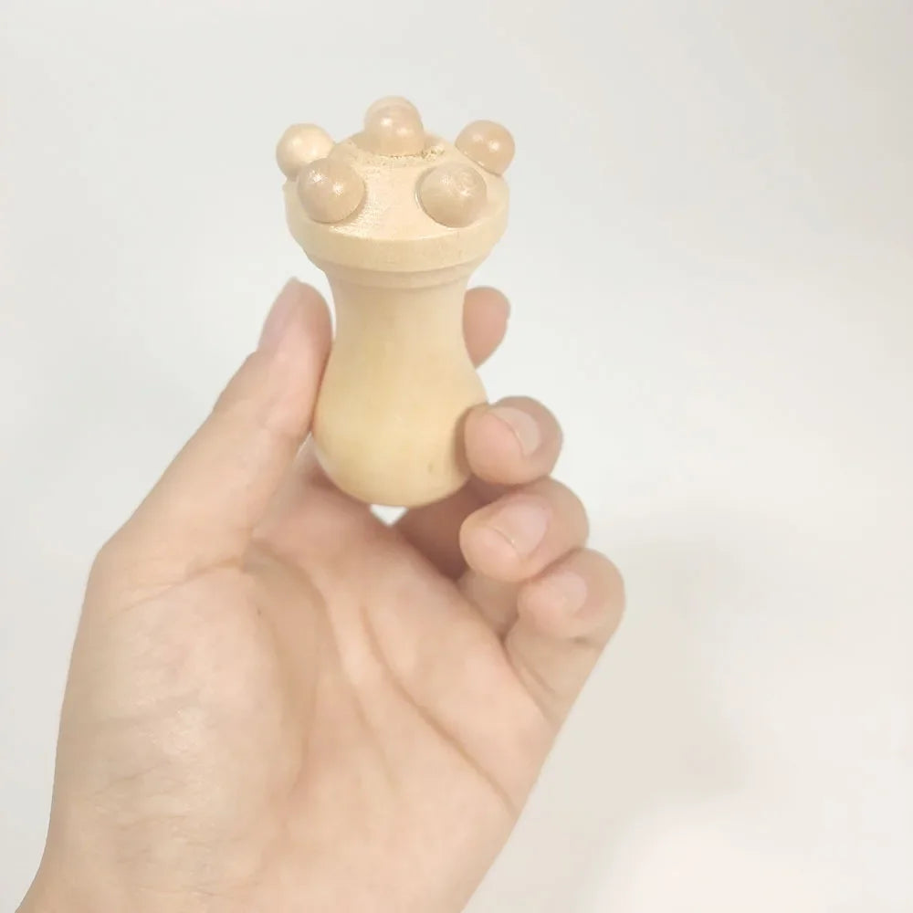 Wooden Face handheld device Set – Gua Sha-style Tool