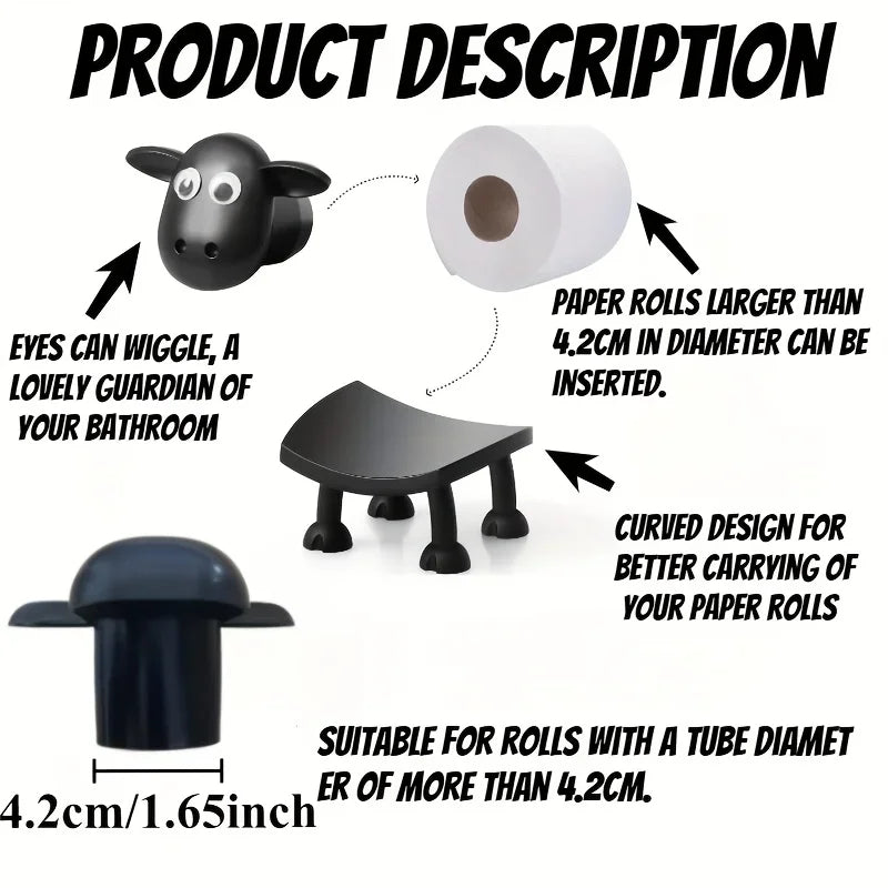 Cute bathroom decor — freestanding roll holder