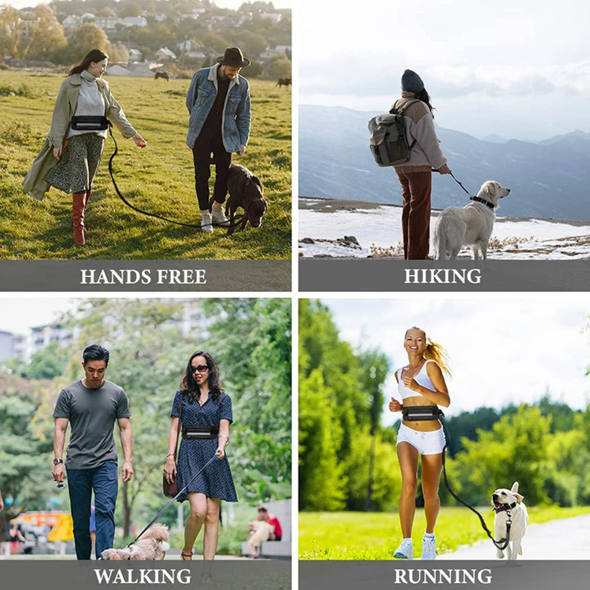 Use cases: hands-free walking, hiking, running