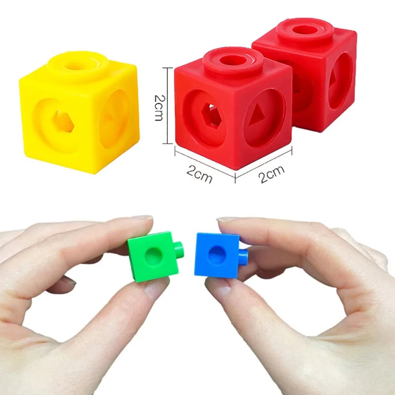Mathematics Linking Cubes – 100 pcs Counting & Stacking Set